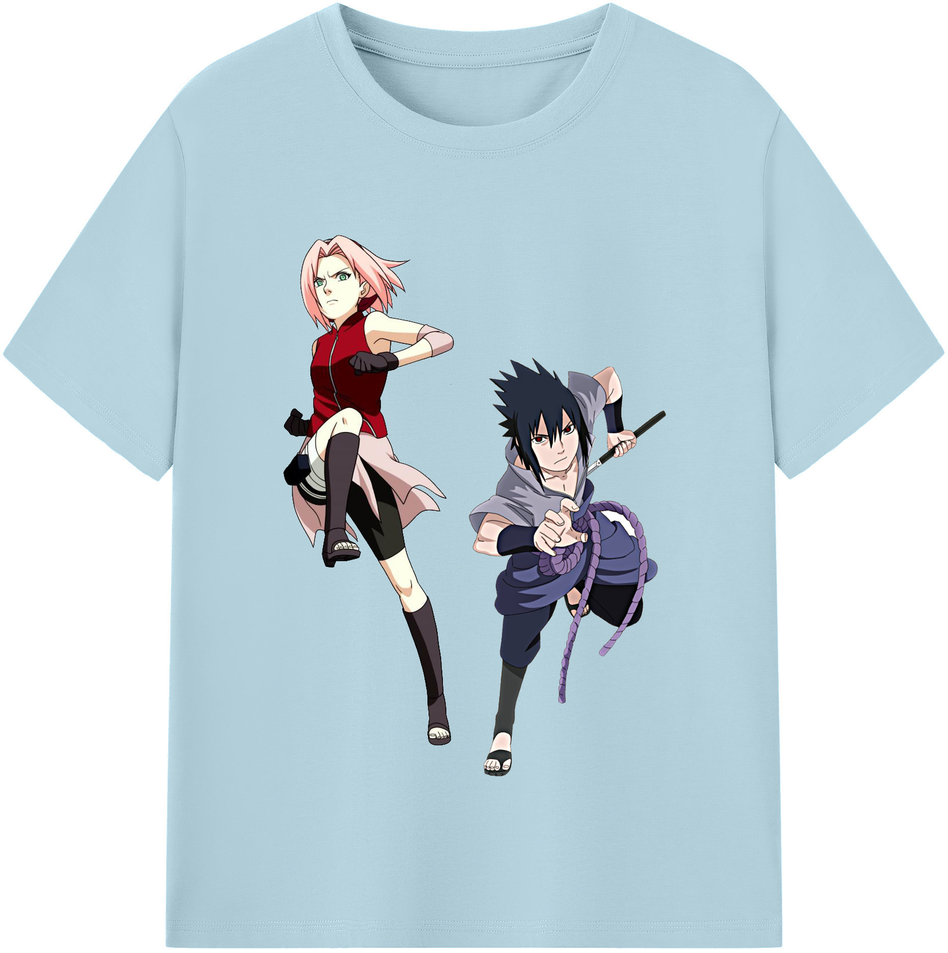 （画像用） NARUTO -ナルト- 春野サクラ Haruno Sakura 綿100％半袖Tシャツ（フロントプリント）